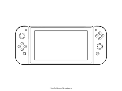Nintendo switch by simply lines on