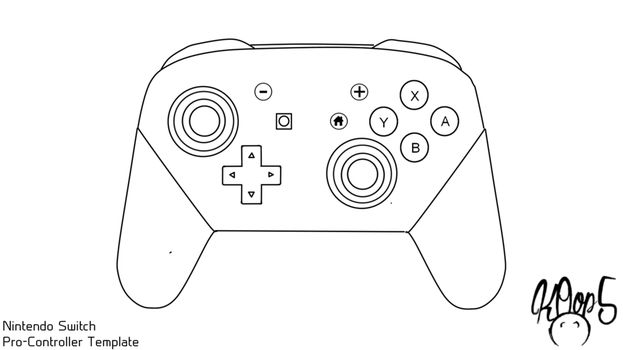 Pin by val ã on affection controller design design template nintendo switch