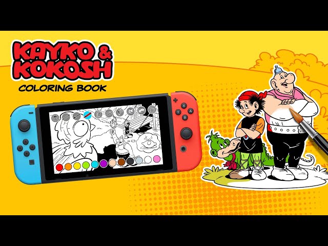 Kayko kokosh coloring book trailer nintendo switch