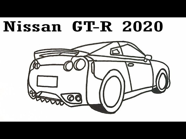 How to draw nissan gt