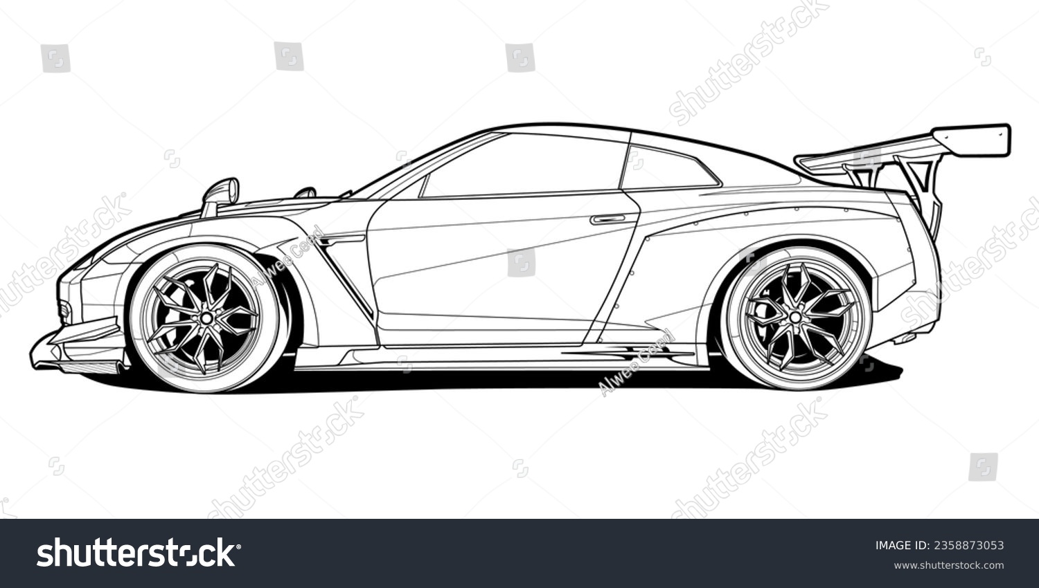 Coloring page vector line art book stock vector royalty free