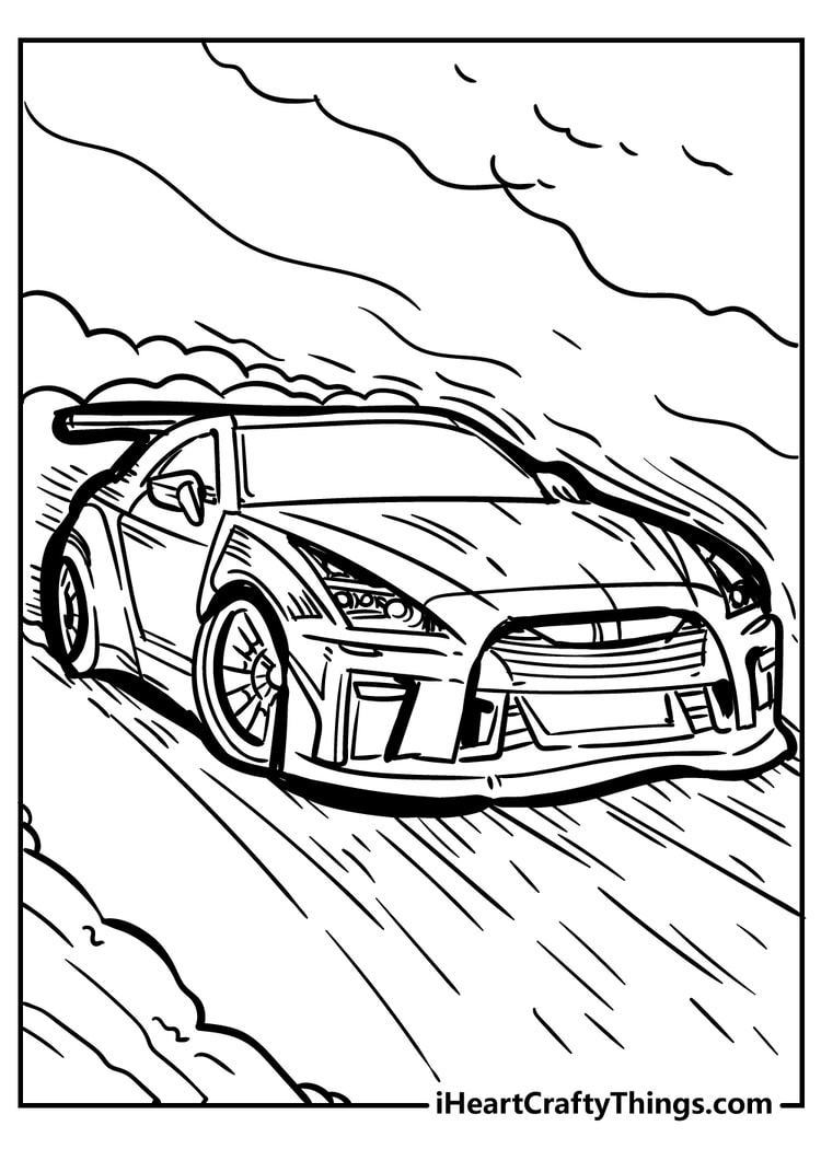 Cool car coloring pages free printables