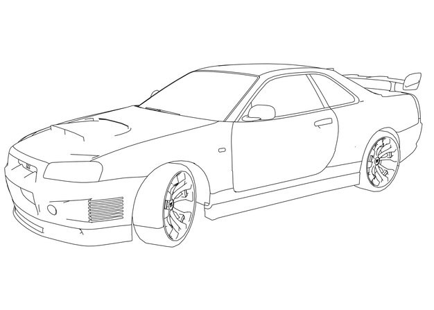 Page race car coloring images