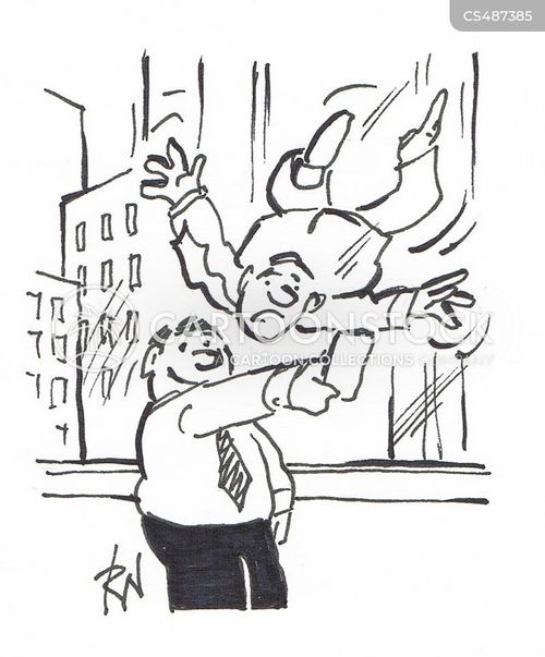Falling man cartoons and ics