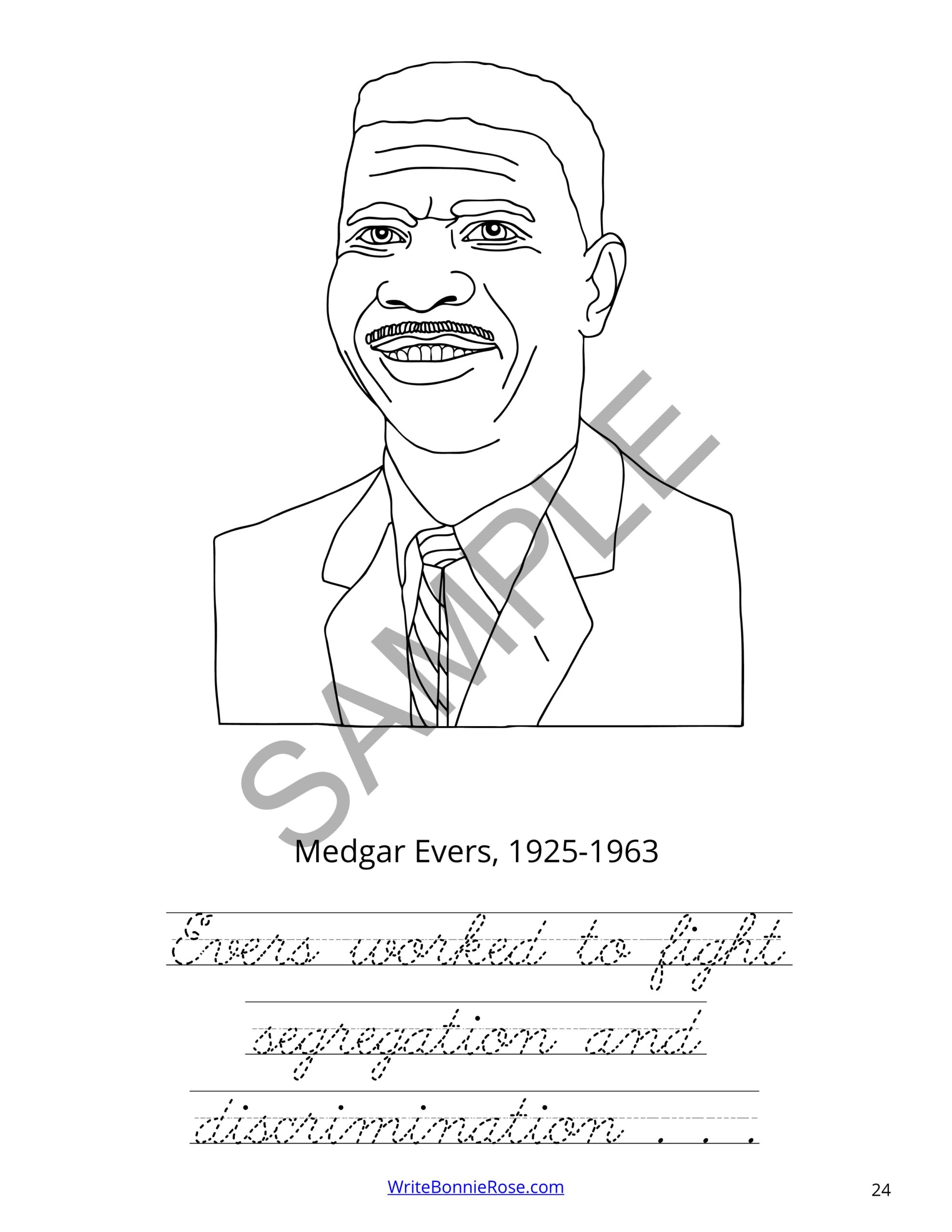 Famous americans of the s coloring book