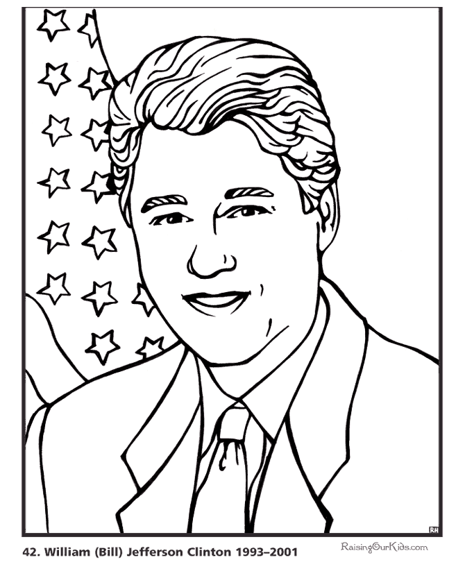 Bill clinton simple drawing