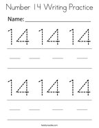 Number coloring pages