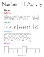 Number coloring pages