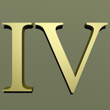 Premium photo the roman numerals roman numeral four roman d render illustration