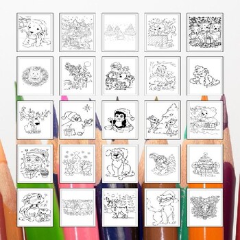 Delightful christmas animal coloring sheets for kids of all ages pages