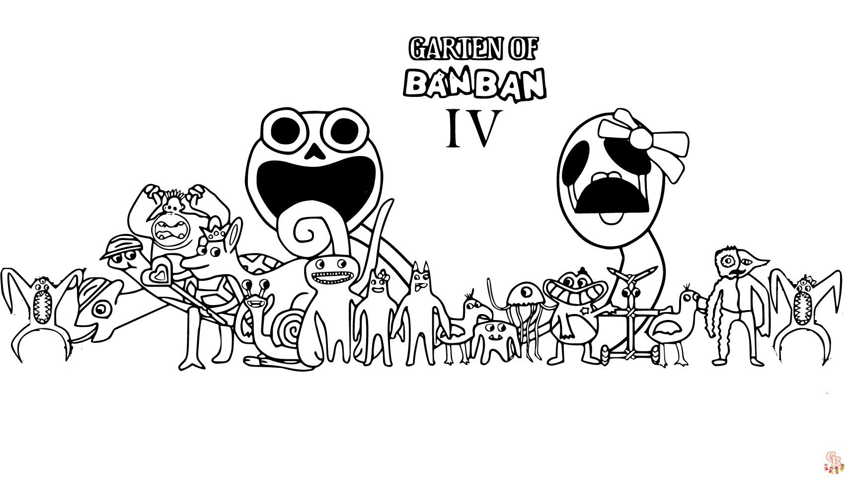 Garten of banban coloring pages free printable easy to color