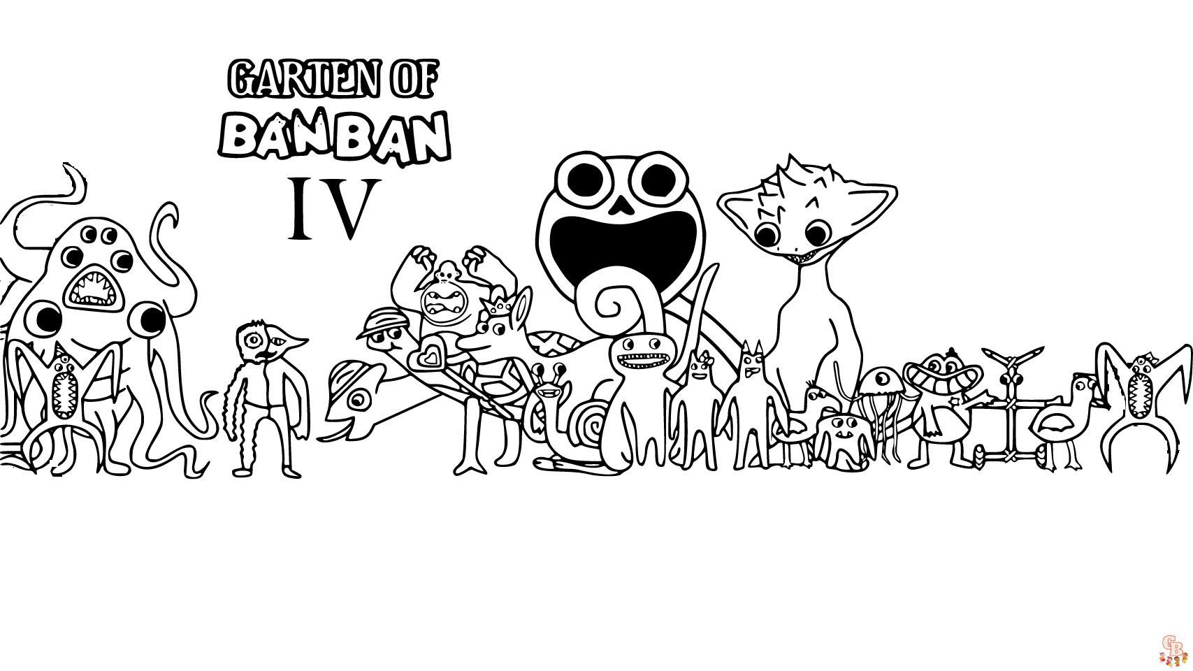 Garten of banban coloring pages free printable easy to color