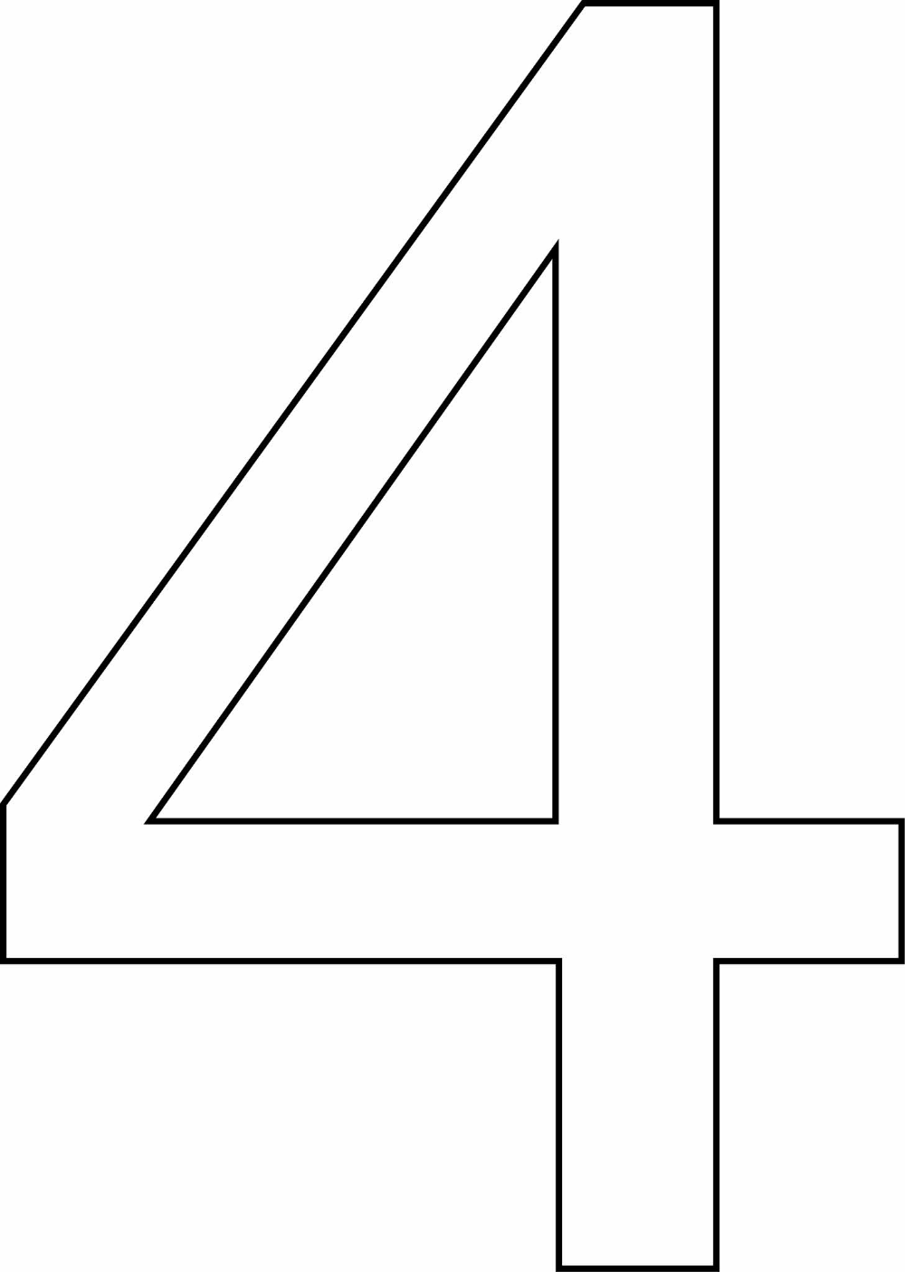 Nãºmero quatro para imprimir imprimir artistas