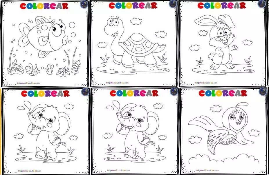 Cuadernito para colorear animal