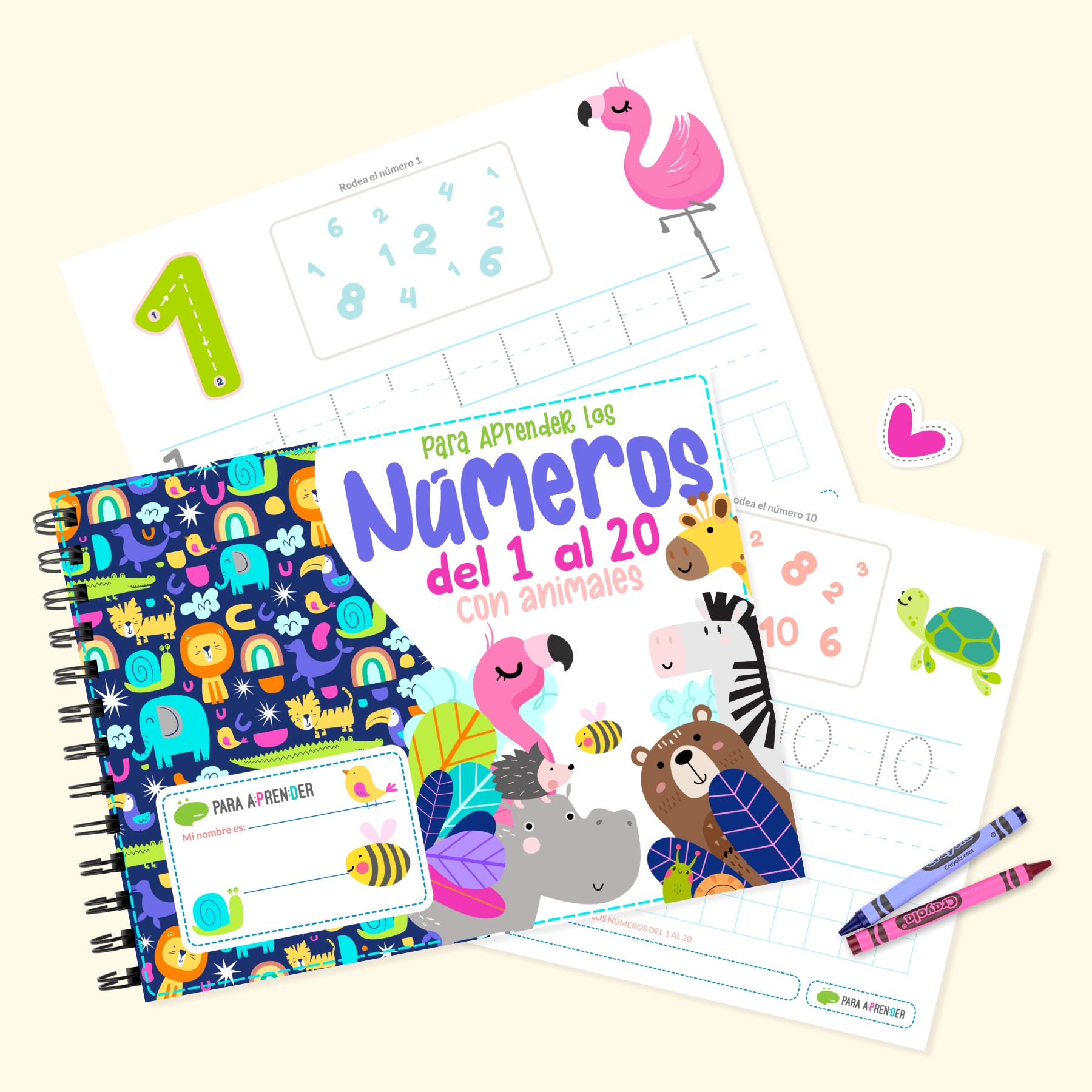 Los nãºmeros del al para preescolar en pdf descargable