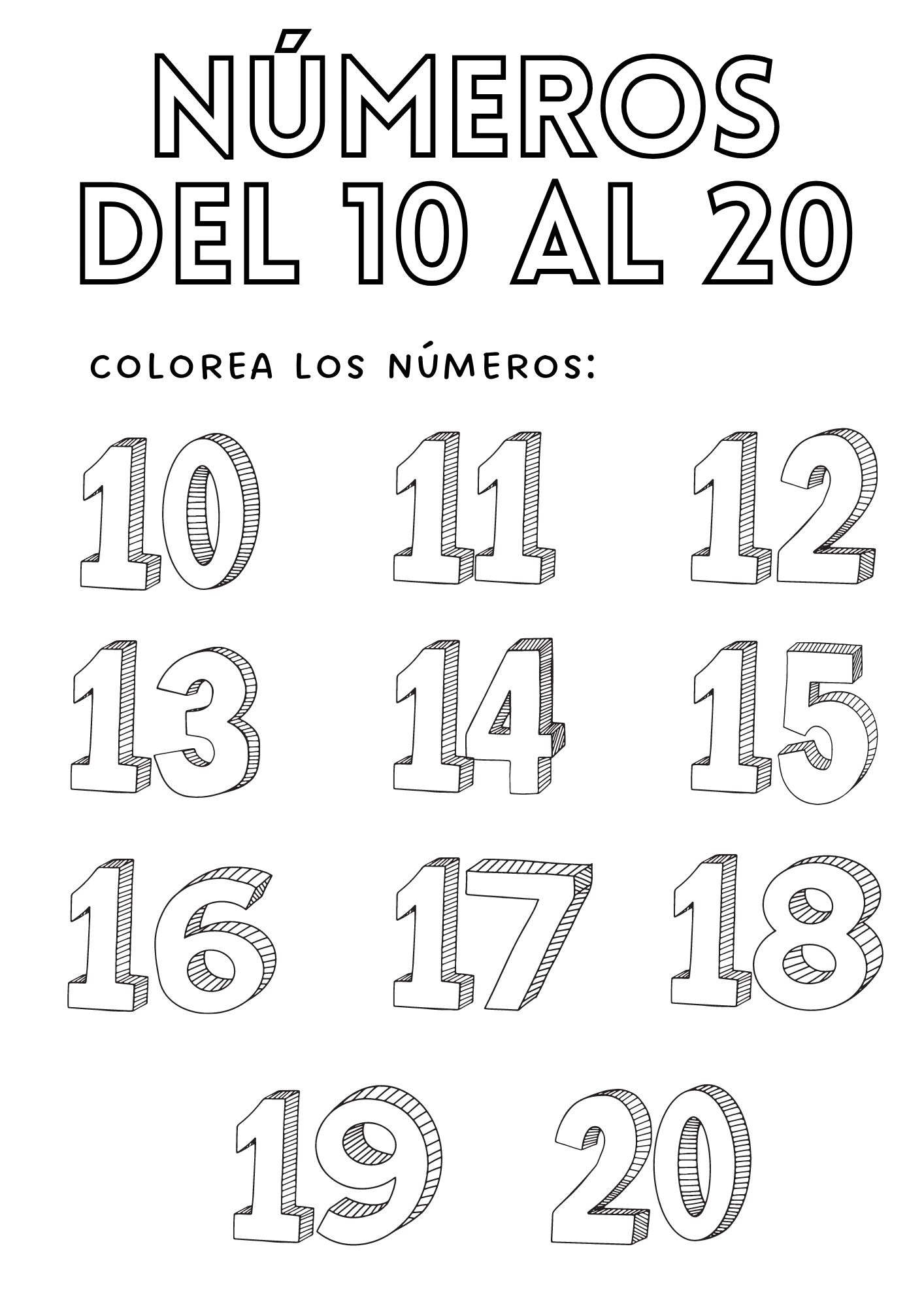 Aprendemos coloreando los nãmeros del al