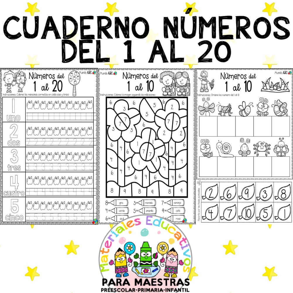 Actividades de nãºmeros del al materiales educativos para maestras