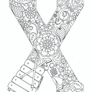 Letter x coloring pages printable for free download