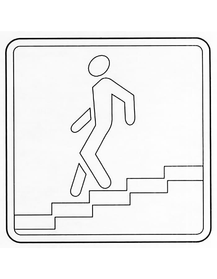 No bike road sign coloring page