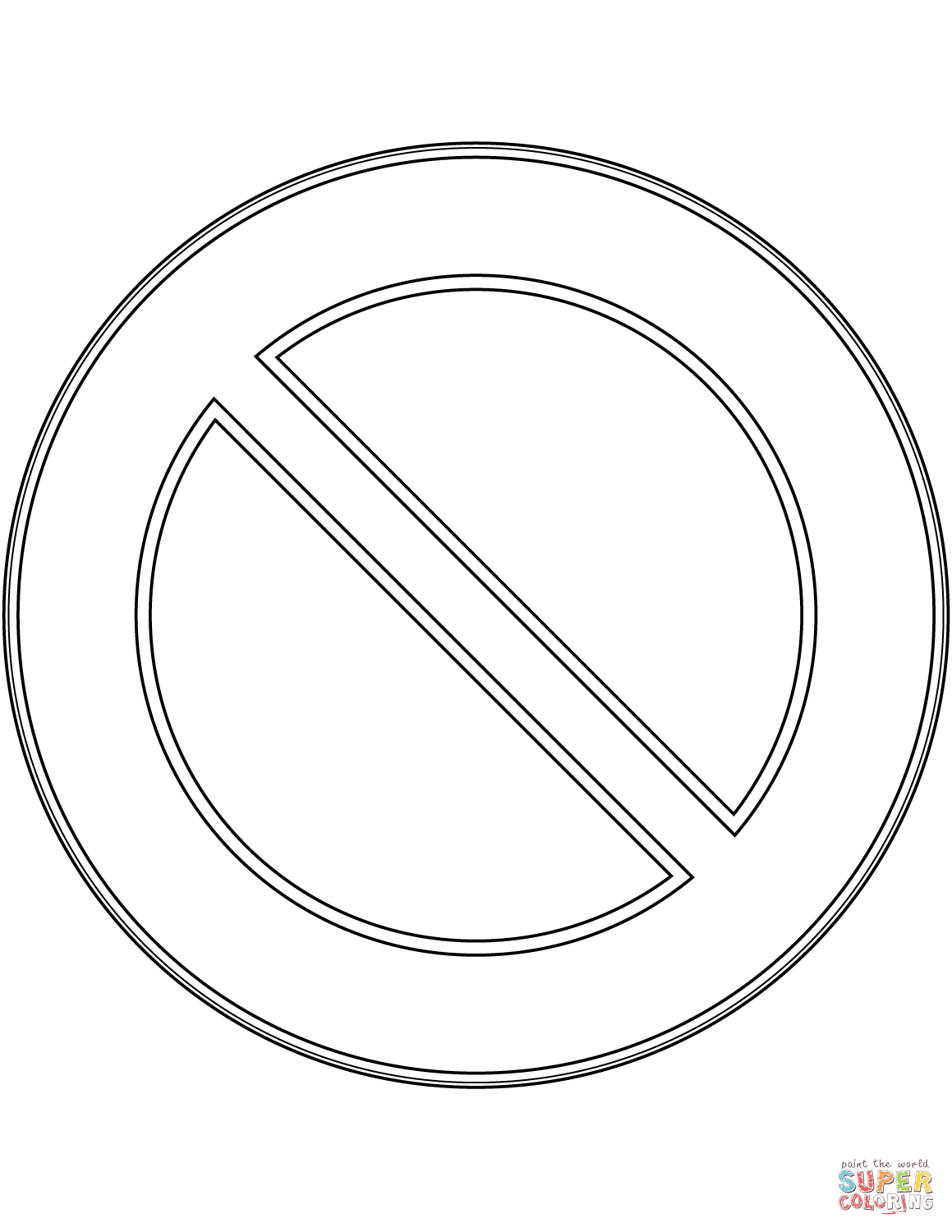 No parking sign in italy coloring page free printable coloring pages