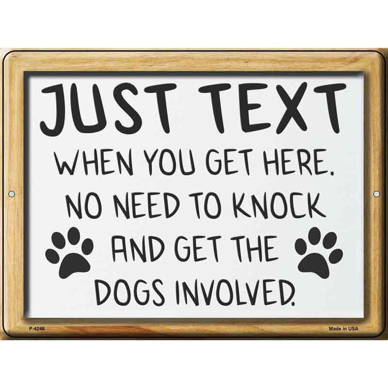 Just text no need to get dog wholesale novelty metal parking sign