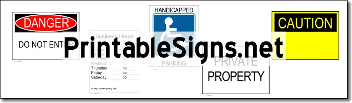 Printable no parking sign
