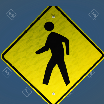 Pedestrian crossing signs w