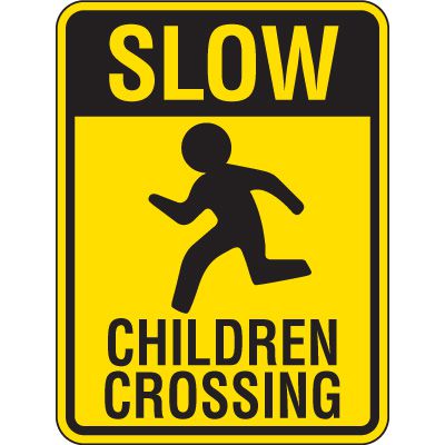 Reflective pedestrian crossing signs