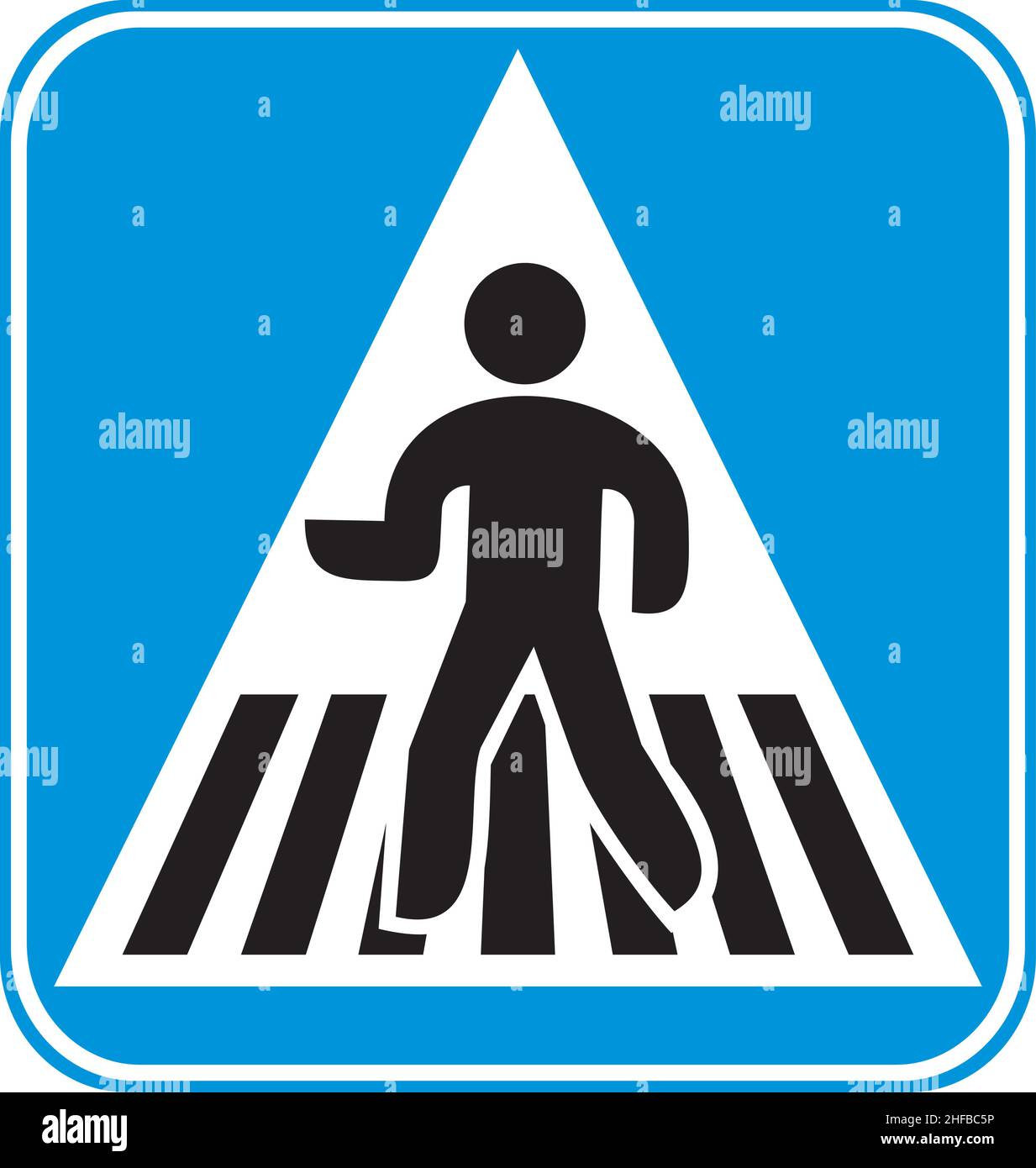 Pedestrian crossing sign vector hi