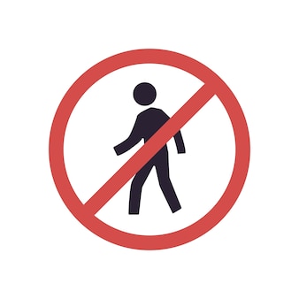 No pedestrian sign images