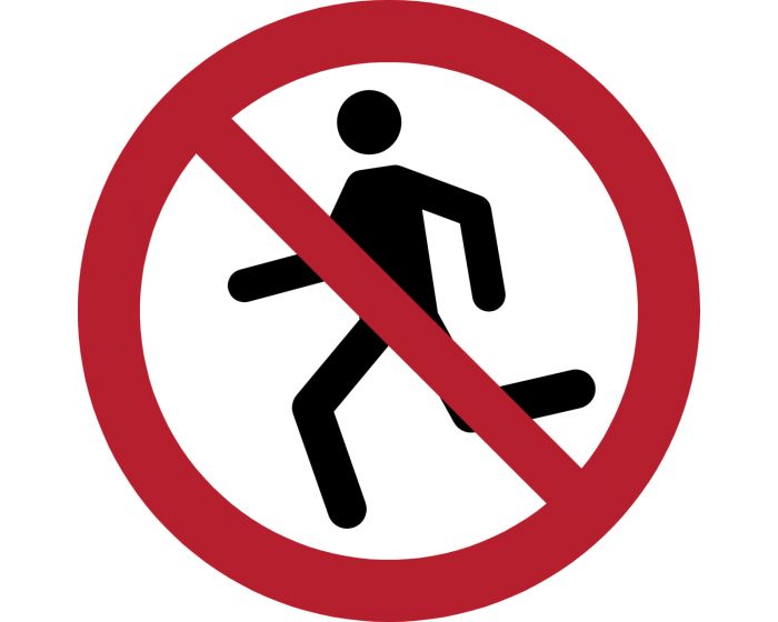 Safety sign no running ã mm