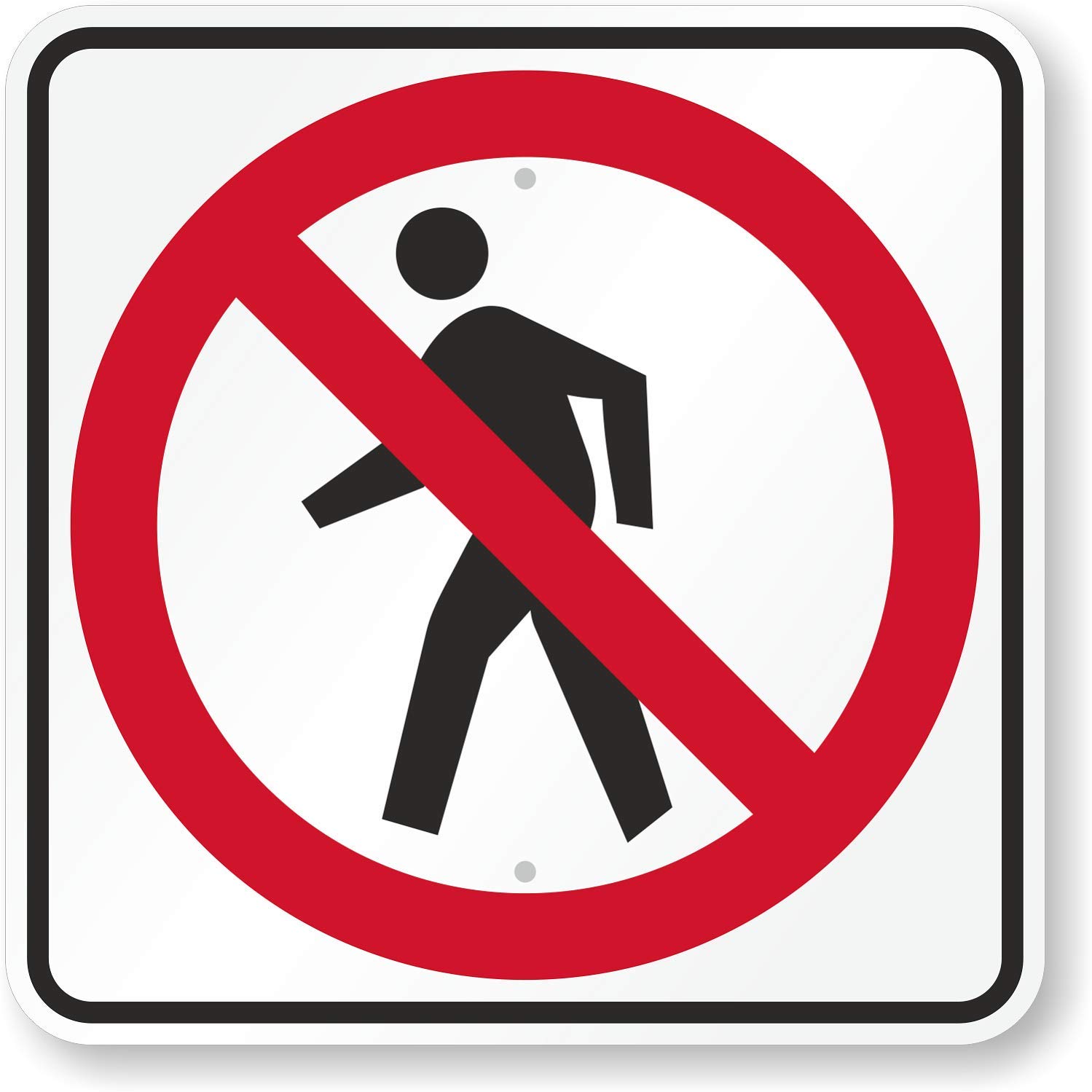 Smartsign no pedestrian crossing mutcd pliant sign x m engineer grade reflective aluminum industrial scientific