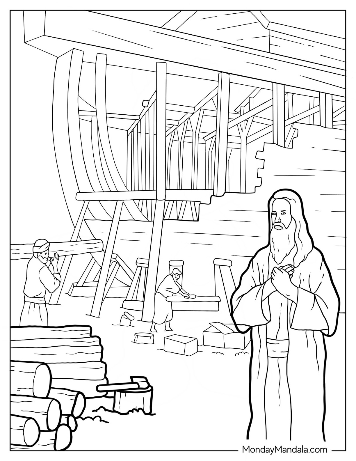 Noahs ark coloring pages free pdf printables
