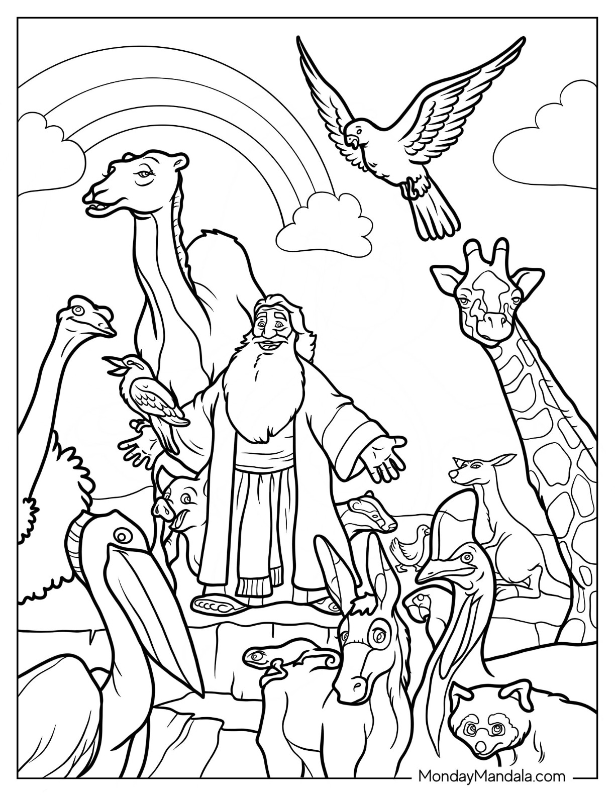 Noahs ark coloring pages free pdf printables