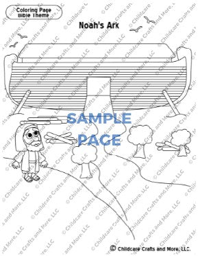 Noah the ark coloring page â childcare crafts and more llc