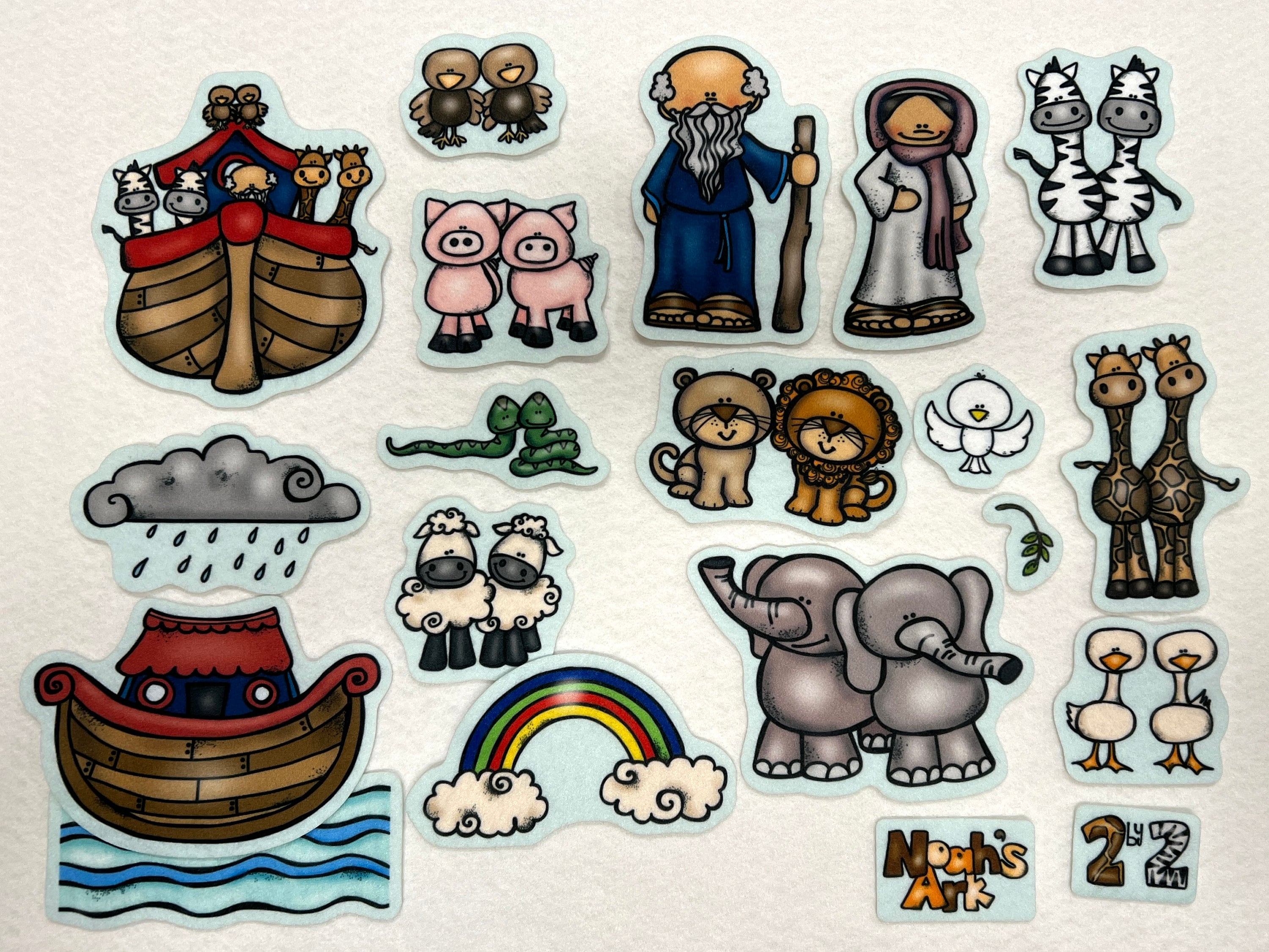 Noahs ark felt set bible felt flannel board stories lesson guide activity coloring pages old testament kids story noah