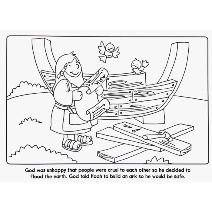 Noahs ark colouring