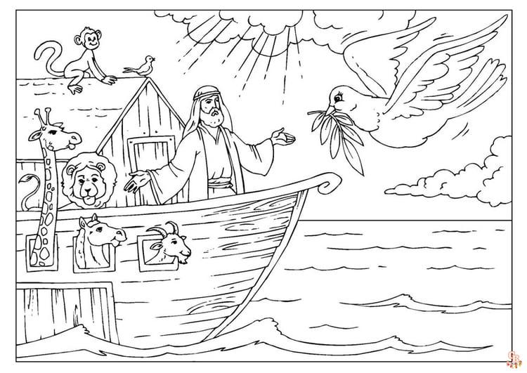 Free noahs ark coloring pages for kids printable and easy