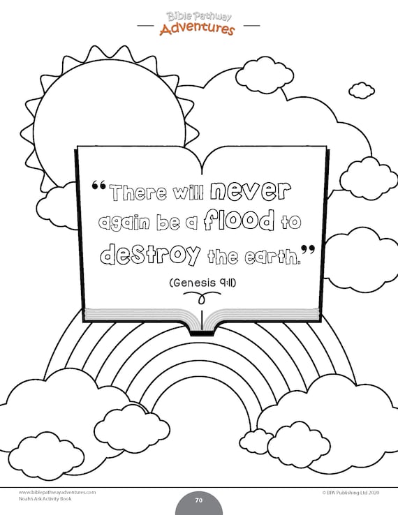 Noahs ark coloring activity book