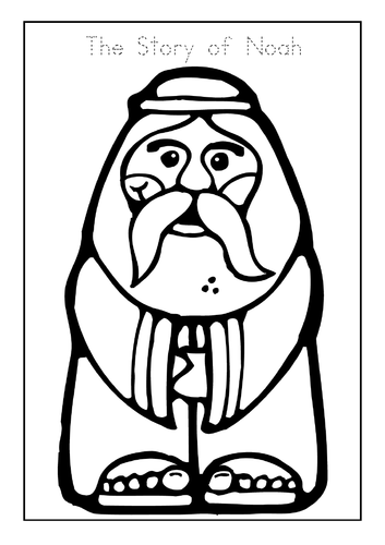 Noahs ark colouring and writing sheets teaching resources