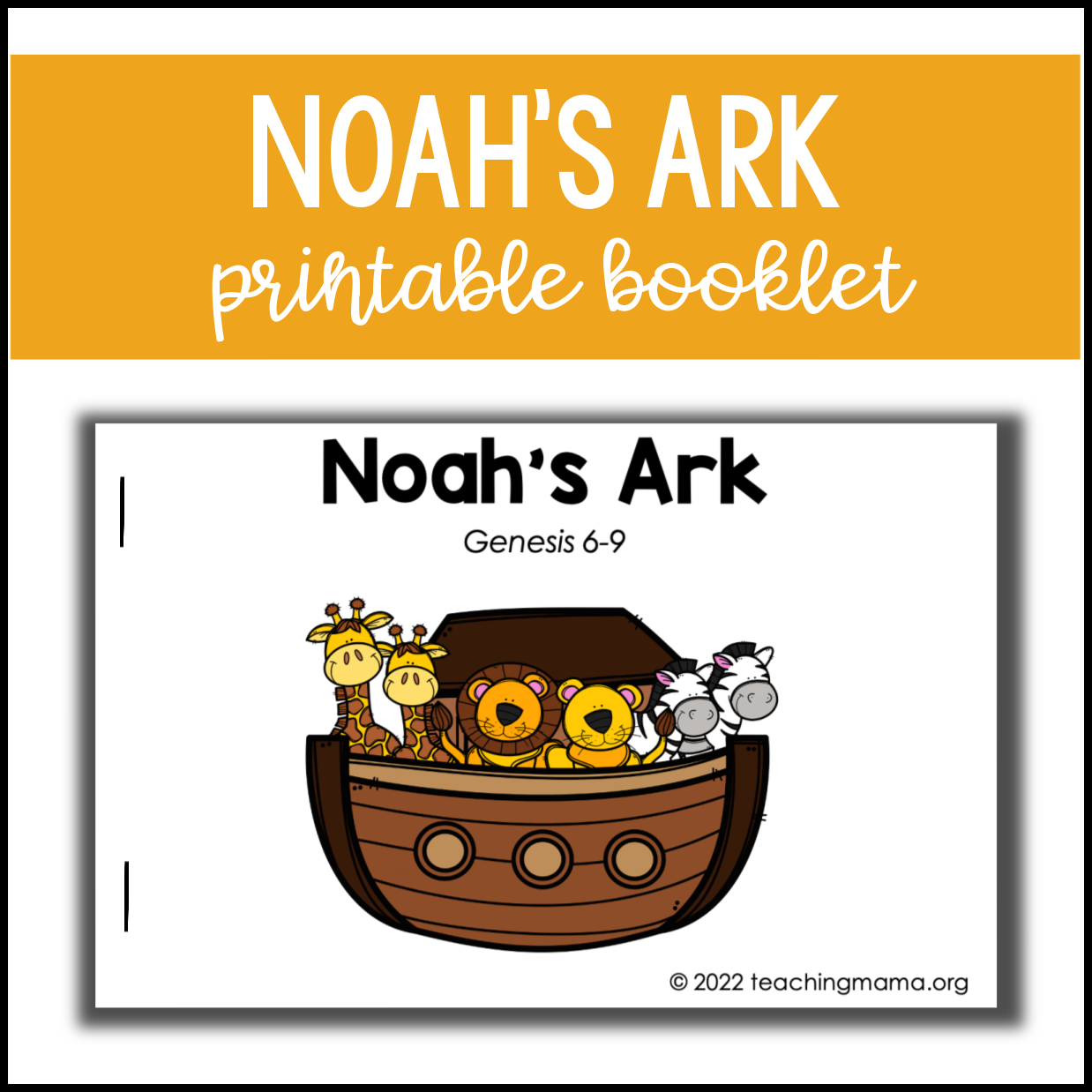Noahs ark printable booklet