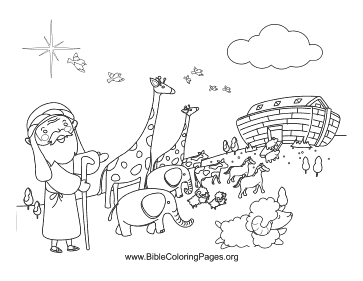 Noahs ark coloring page