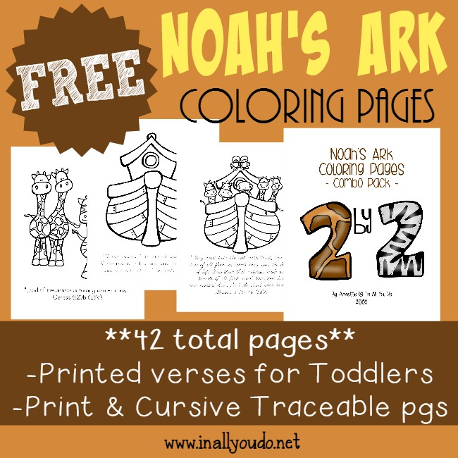 Noahs ark coloring pages emergent readers more â in all you do