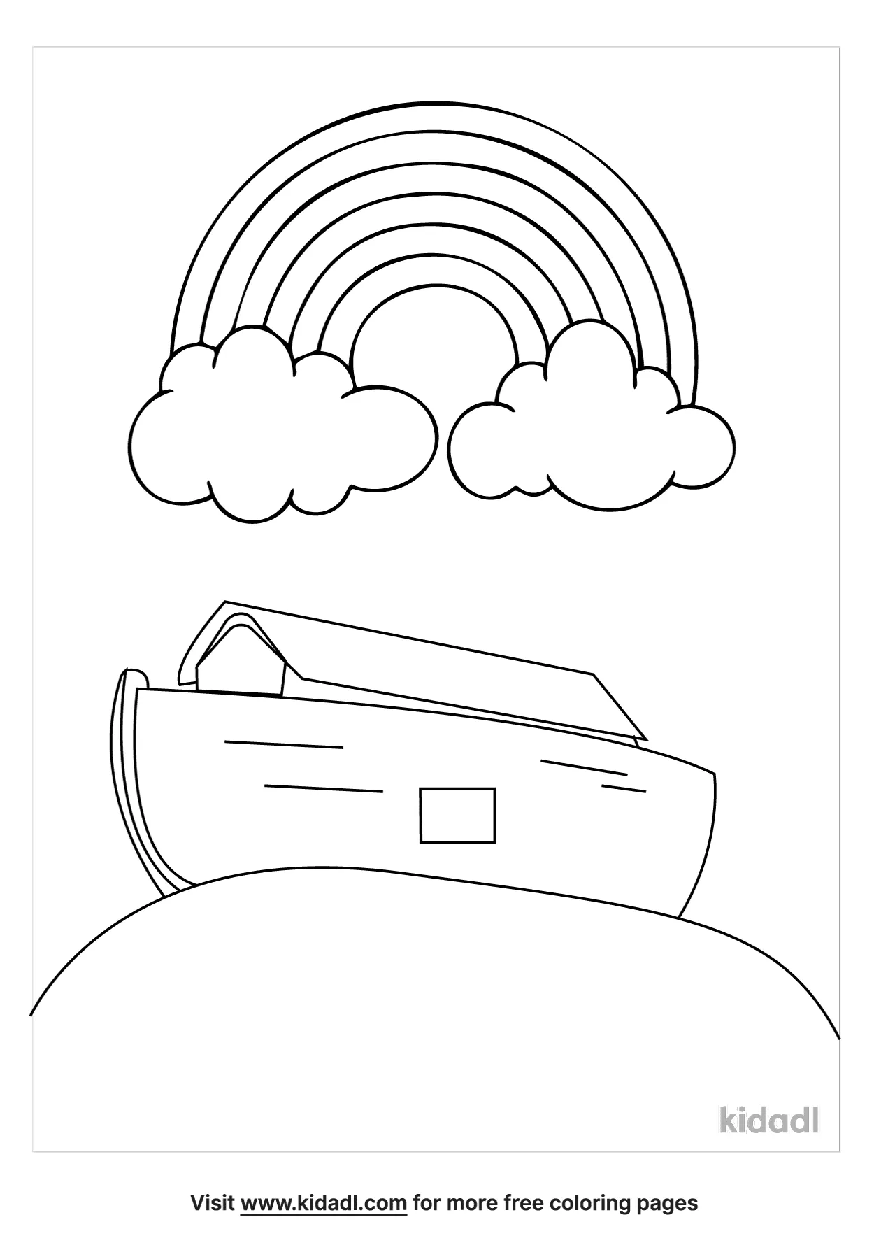 Free noah after flood rainbow coloring page coloring page printables
