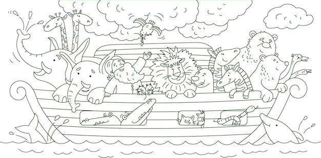 Premium vector antistress coloring picture about bible story