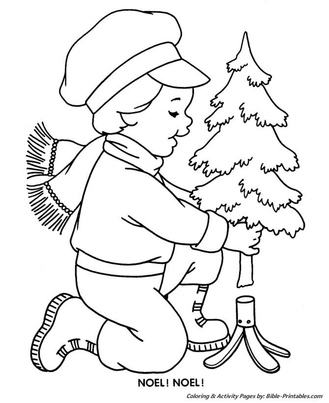 Christmas kids coloring pages