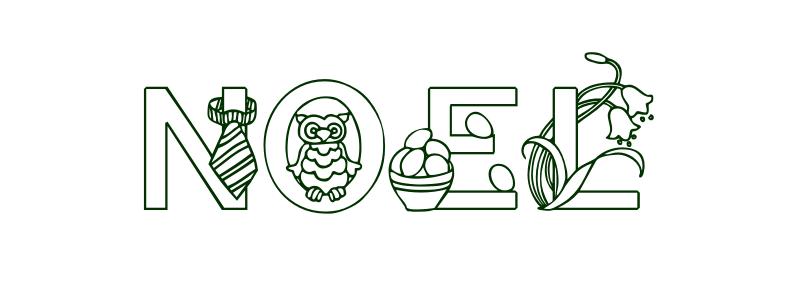 Coloring page first name noel