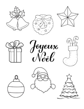 Joyeux noãl coloring page by lingua lit tpt