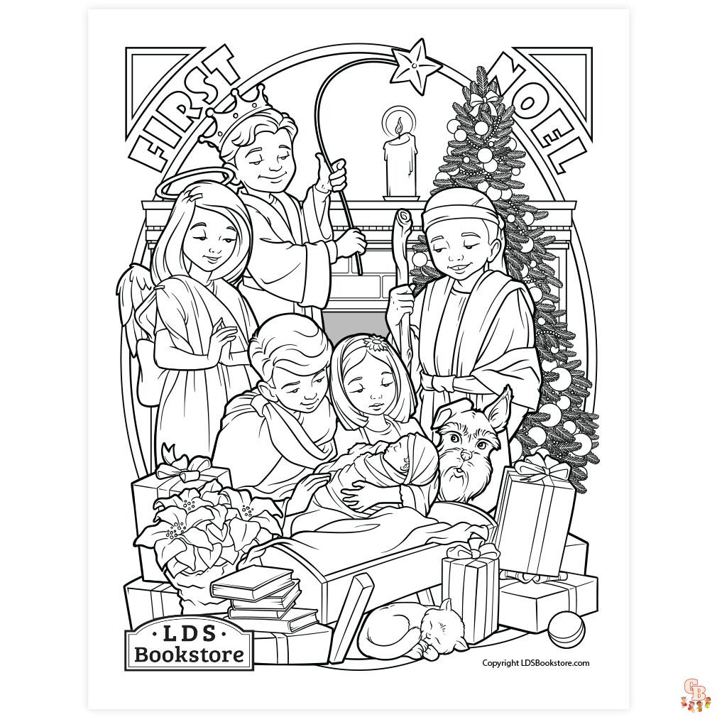 Nativity coloring pages free printable