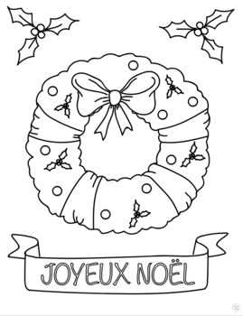 Freebie christmas colouring pages pages de coloriages noãl by fluent in french